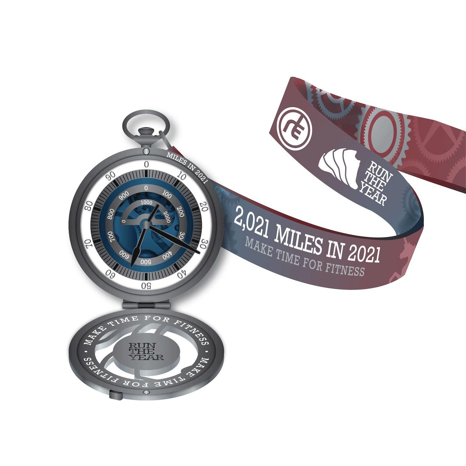 Run The Year 2021 Medal – Run The Edge® - Main Image