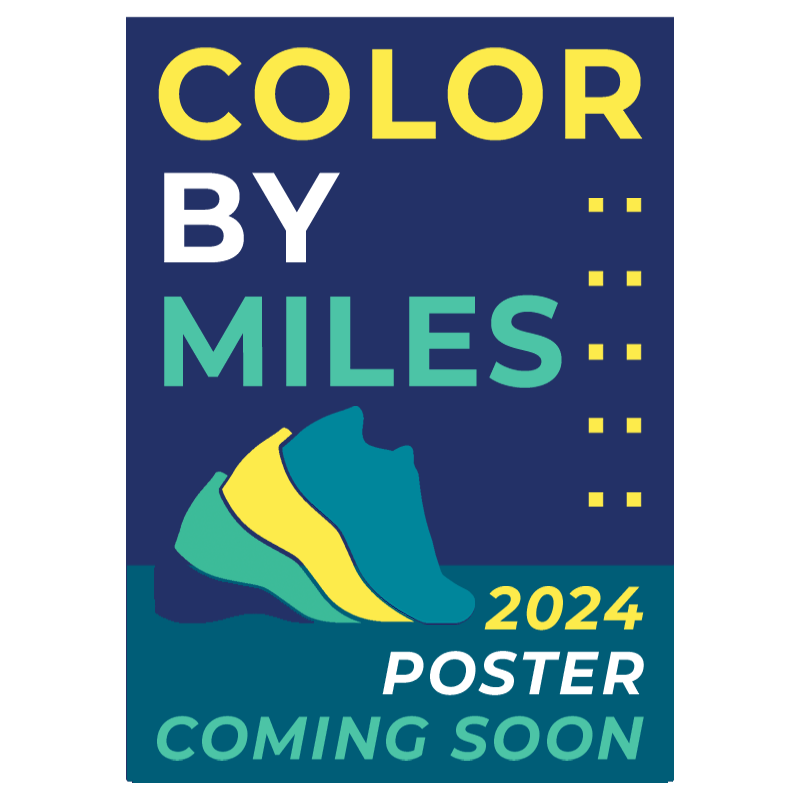 Color by Miles Poster Run the Year 2024 Run The Edge®