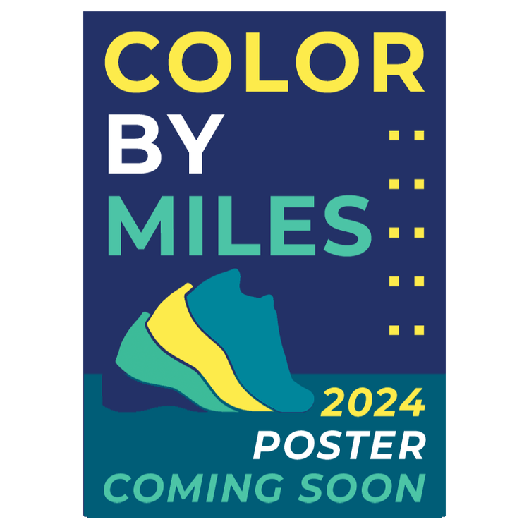 Color by Miles Poster Run the Year 2024 Run The Edge®