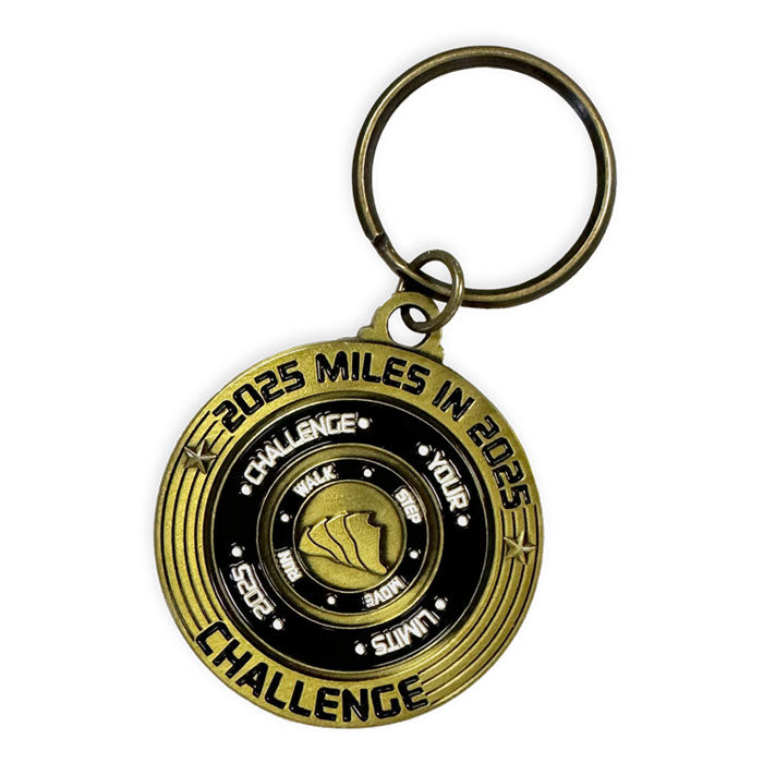 2025 Miles in 2025 Mini Medal Keychain | Run The Edge – Run The Edge®