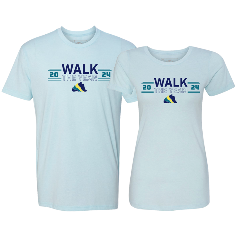 Lifestyle WALK Blended T Shirt Run The Year 2024 Run The Edge   Walk Lifestyle Shirt Front Men Women Sided 