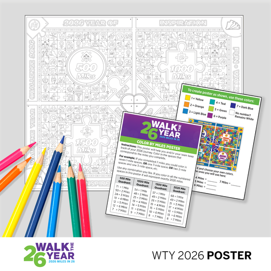 2026 Walk the Year Color by Miles Poster