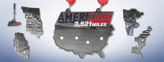 Amerithon Challenge Medal Medals Run The Edge