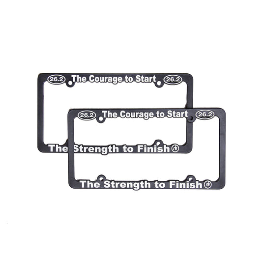 26.2 Courage To Start License Plate Frame Virtual Fitness Challenge Accessories | Run The Edge