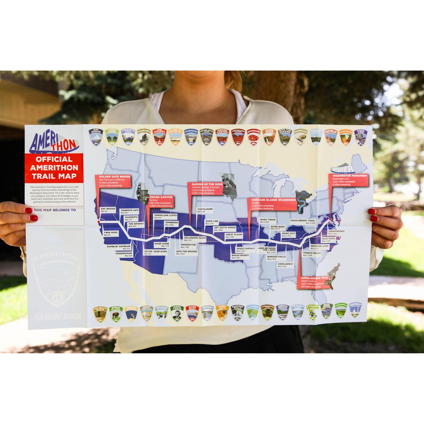 Amerithon Challenge: Deluxe Registration Virtual Fitness Challenge Registrations | Run The Edge