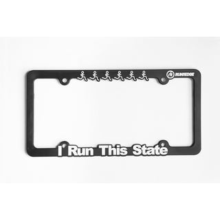 I Run This State License Plate Frame Virtual Fitness Challenge Accessories | Run The Edge