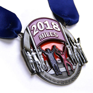 Run The Year 2018 Medal Virtual Fitness Challenge Medals | Run The Edge