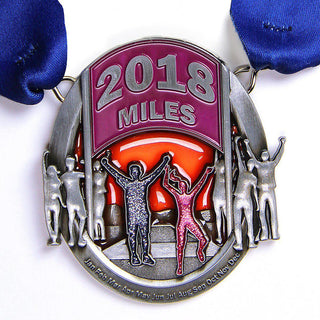 Run The Year 2018 Medal Virtual Fitness Challenge Medals | Run The Edge