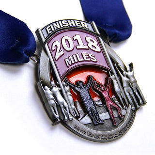 Run The Year 2018 Medal Virtual Fitness Challenge Medals | Run The Edge