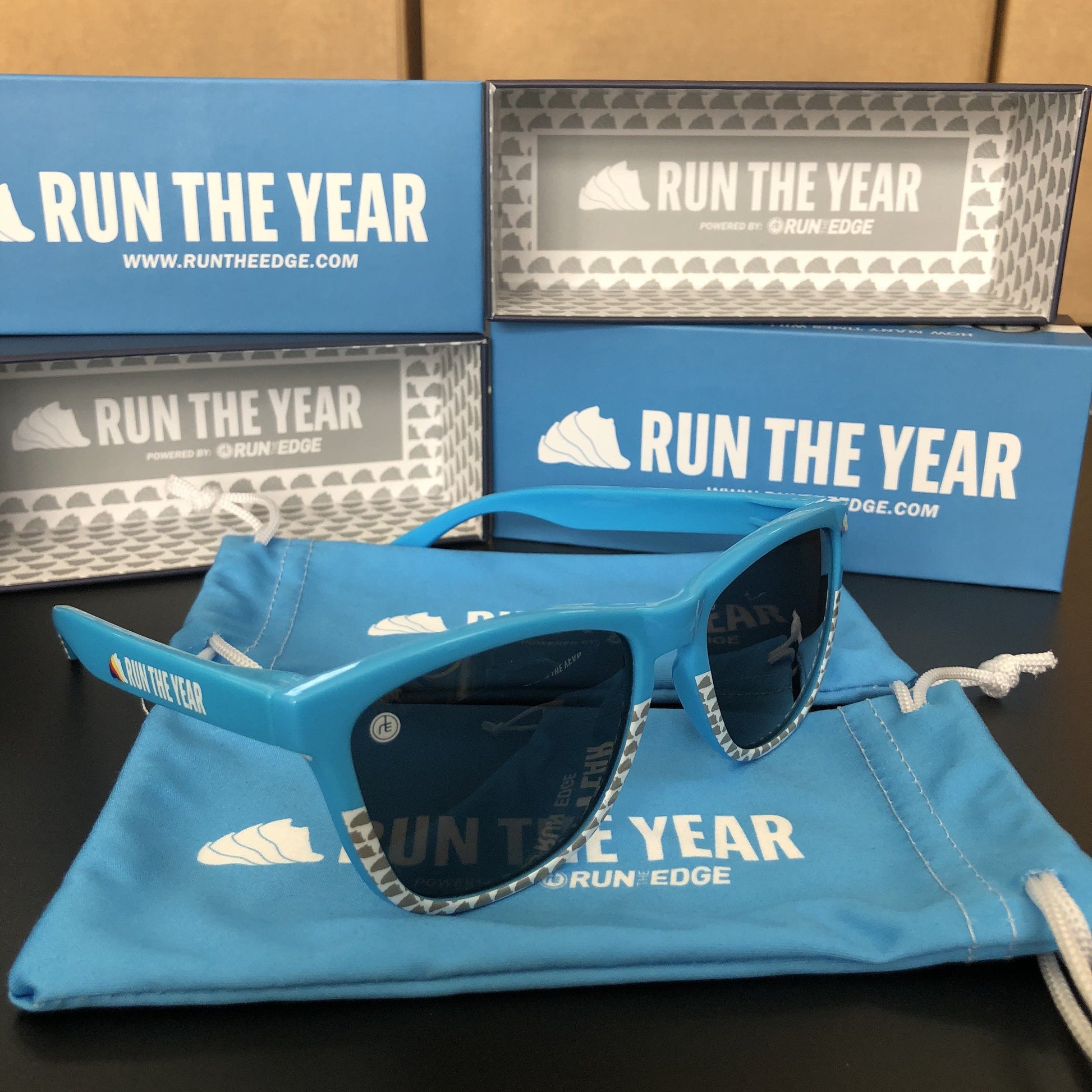 Run The Year "Split Kickers" Sunglasses Virtual Fitness Challenge Accessories | Run The Edge